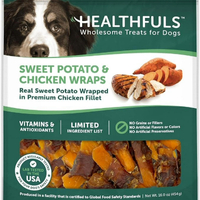 Healthfuls Sweet Potato &amp; Chicken Wraps Dehydrated Dog Treat